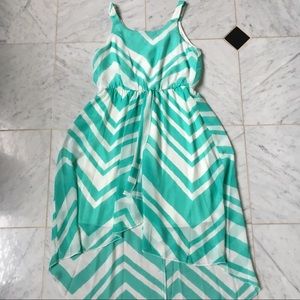 Girls Chevron High-Low Dress